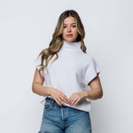 ORB Shawna Funnel Neck - White