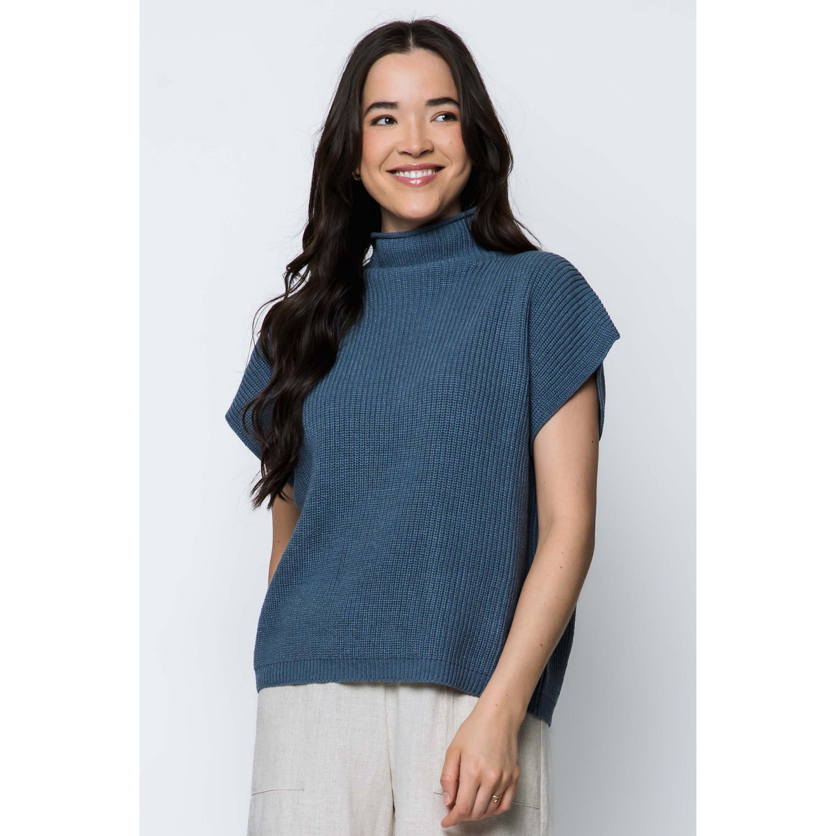 ORB Shawna Funnel Neck - Blue