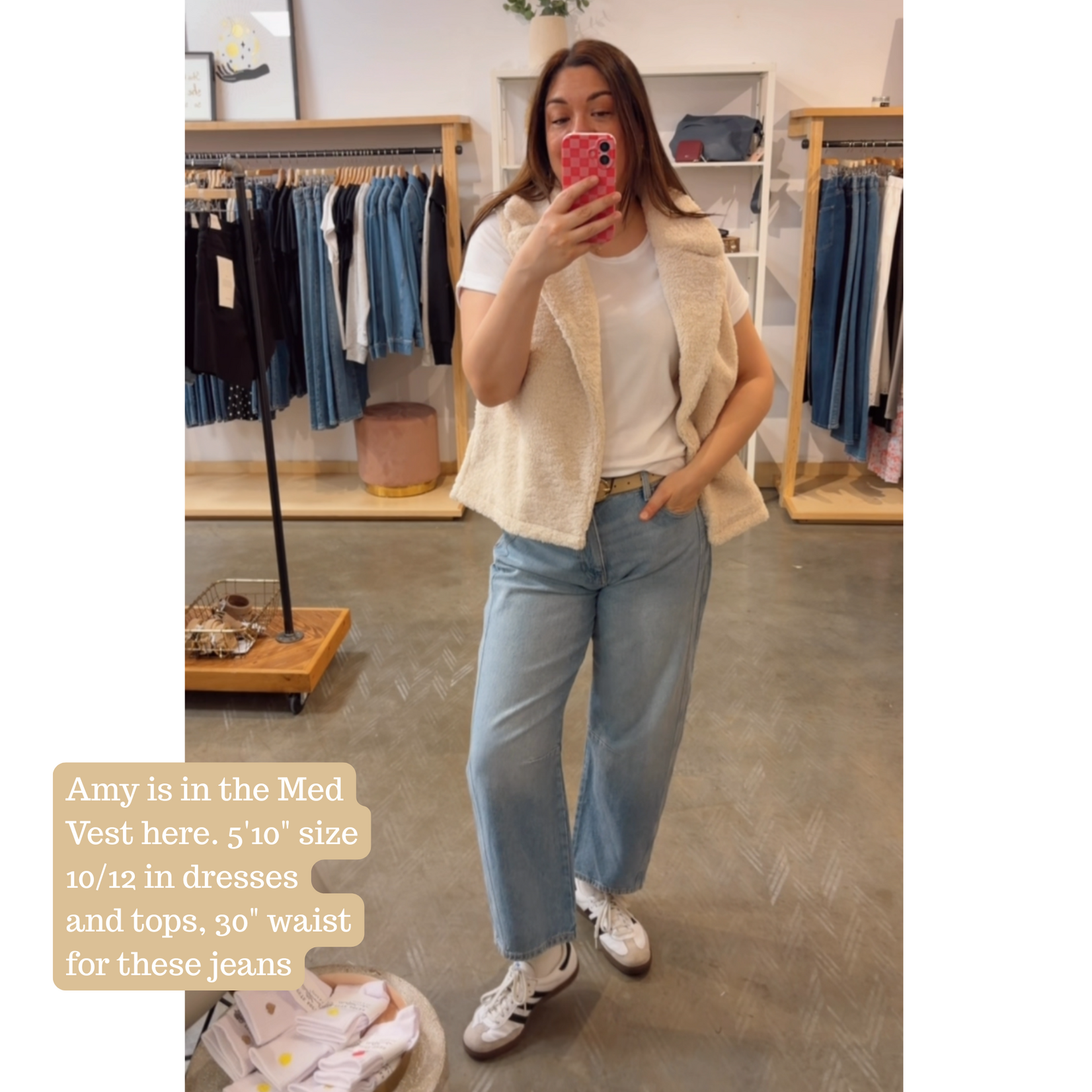 Molly Bracken Colby Teddy Vest - Cream