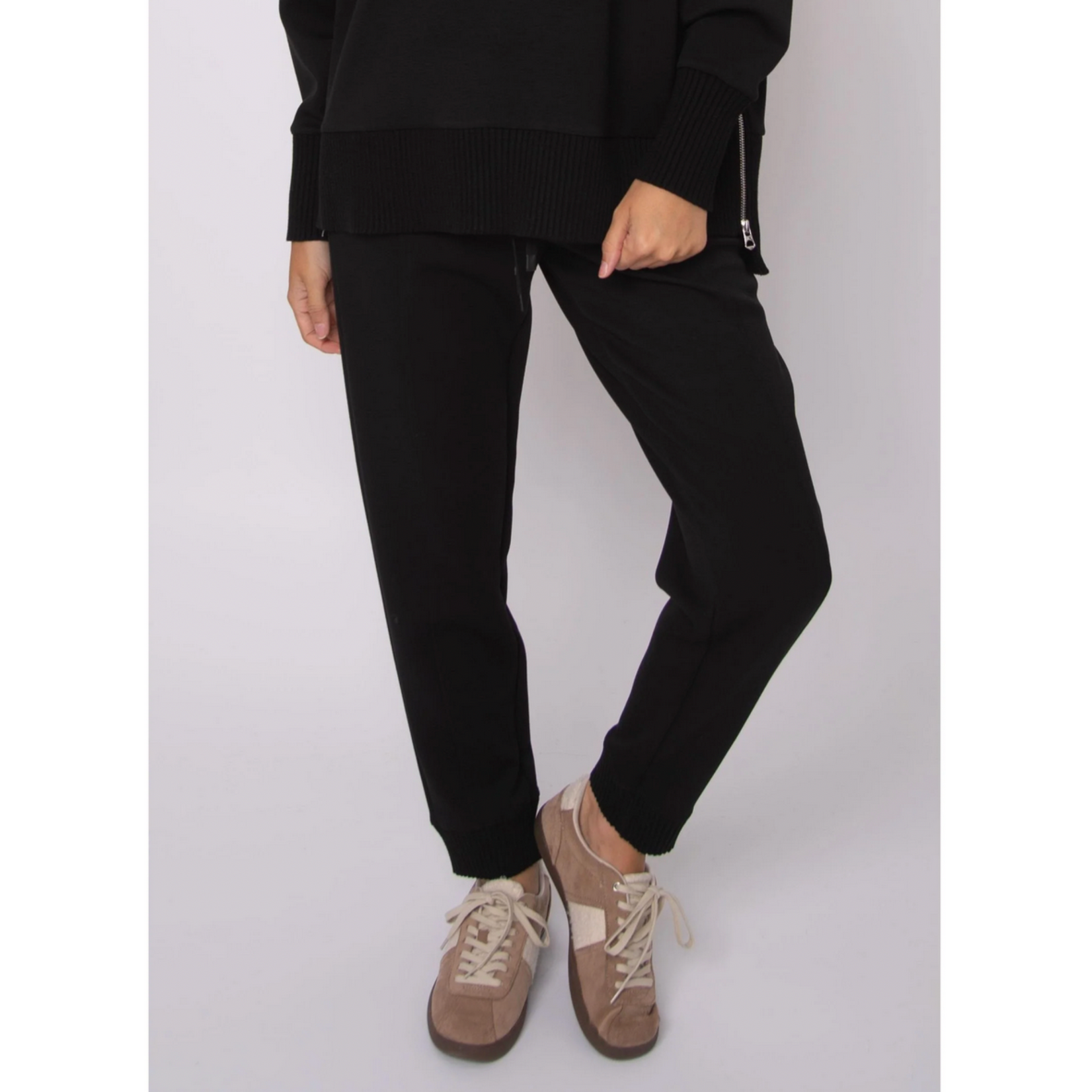 Joni Soft Knit Jogger - Black