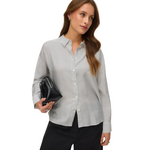 Vero Moda Nikko Stripe Button Up - Black Stripe SMALL