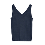 Vero Moda Goldie Pointelle Knit Tank - Navy