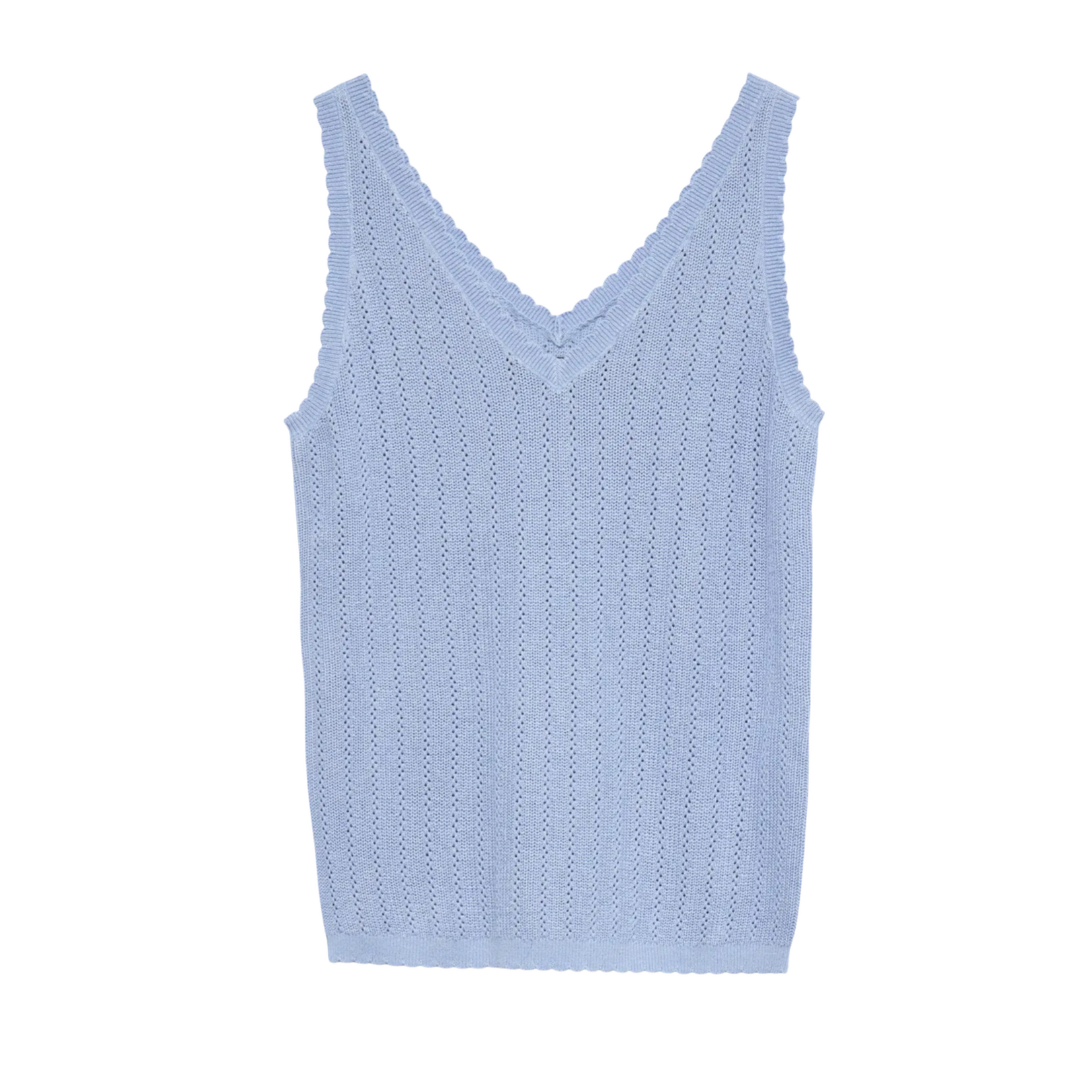 Vero Moda Goldie Pointelle Knit Tank - Blue