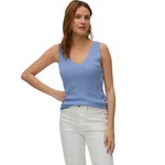 Vero Moda Goldie Pointelle Knit Tank - Blue