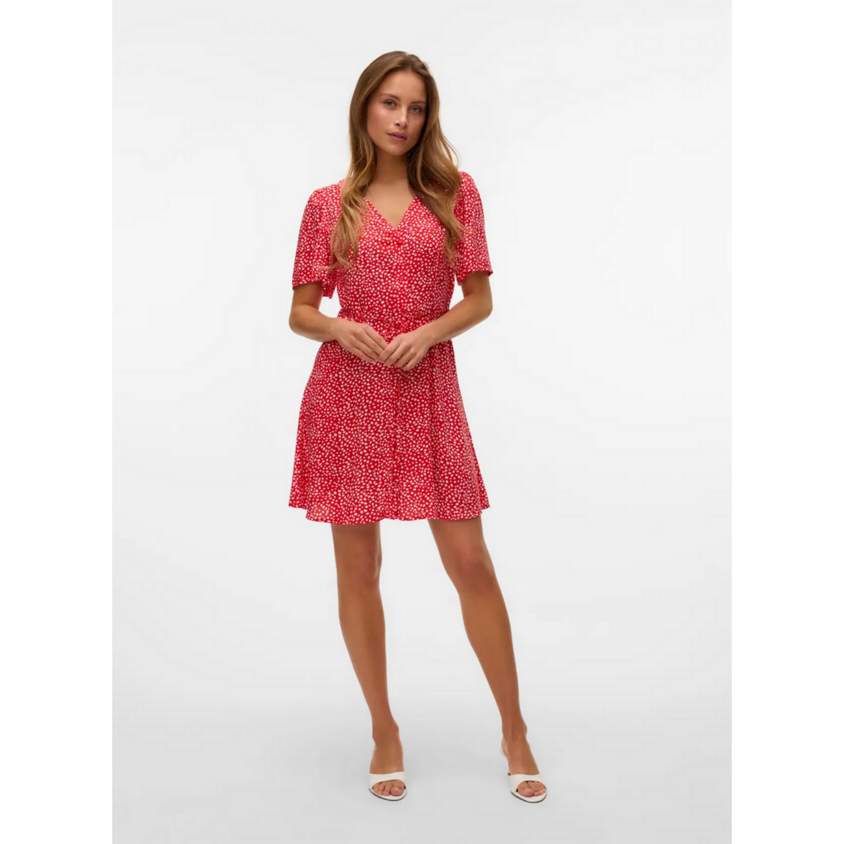 Vero Moda Wren Short Polkadot Dress - MEDIUM