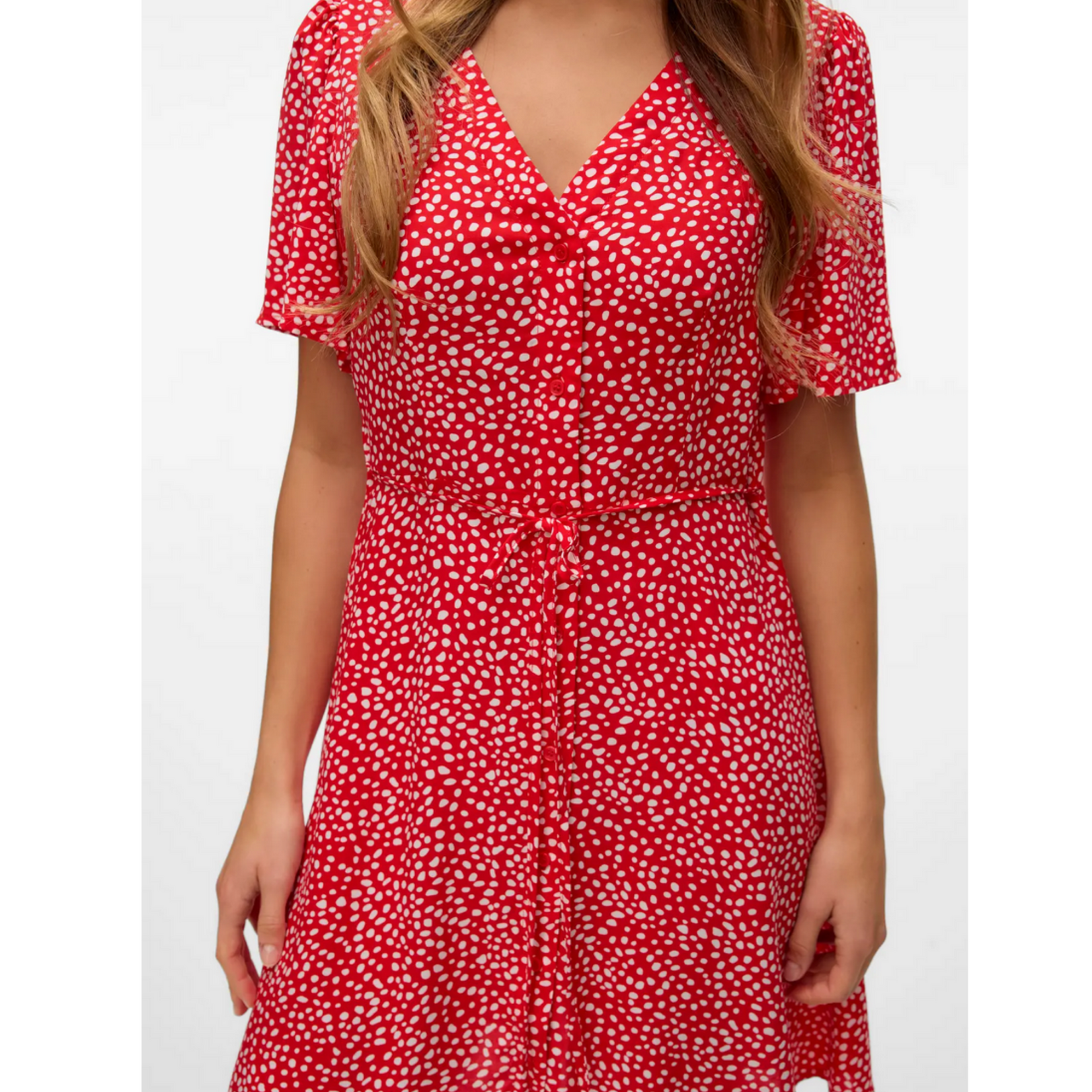 Vero Moda Wren Short Polkadot Dress - MEDIUM