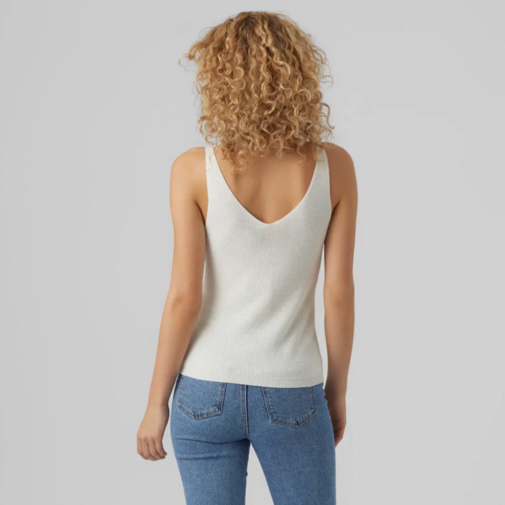 Vero Moda Sol Knit Tank - Snow White