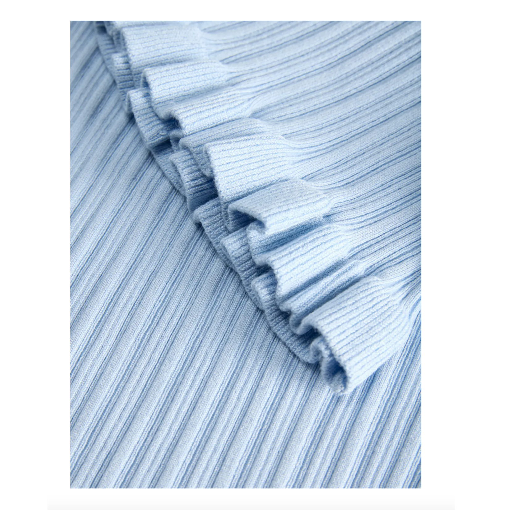 JJXX Naya Ruffle Knit Top - Skyway