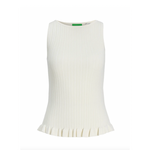 JJXX Naya Ruffle Knit Top - Vanilla