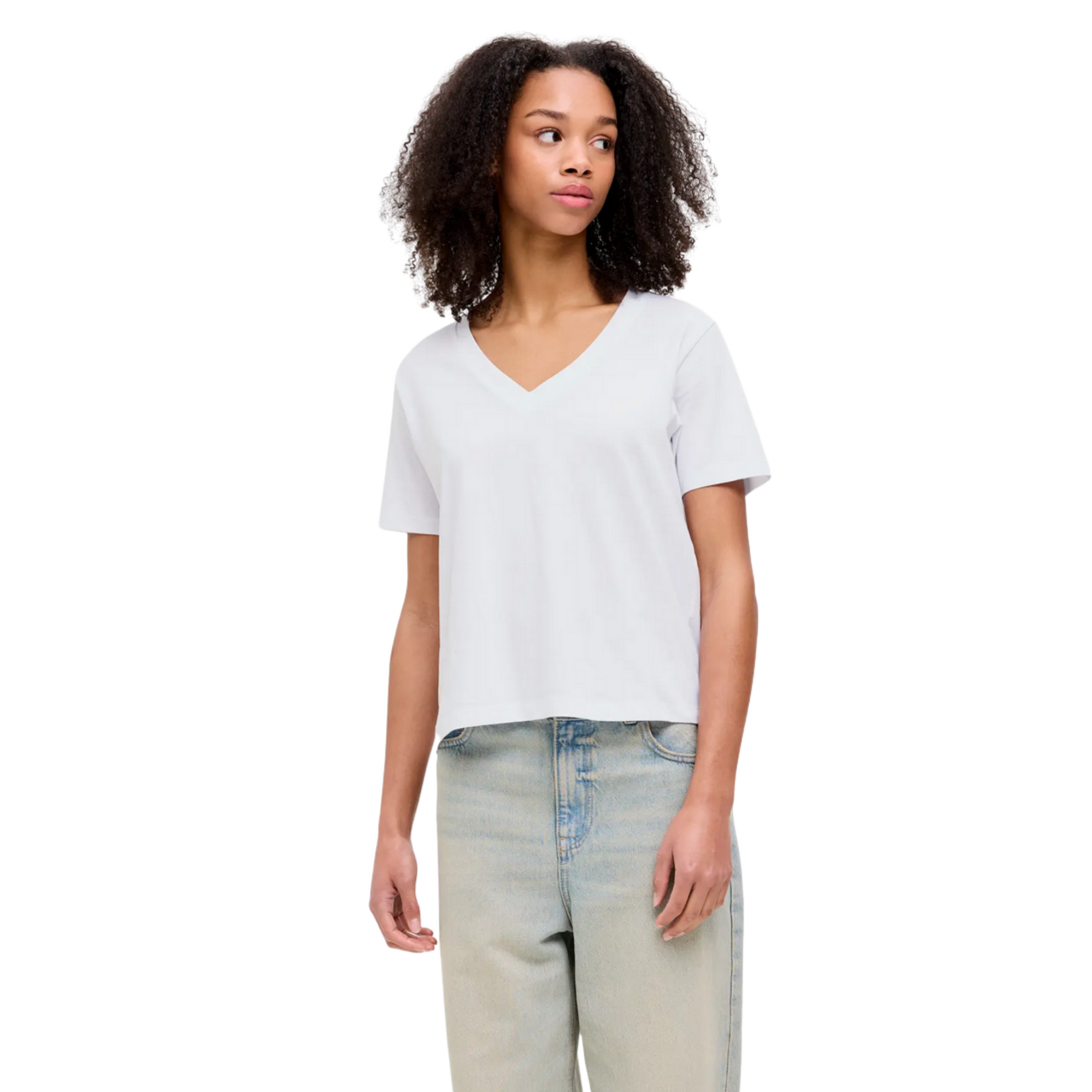 JJXX Anya V-neck Tee - White