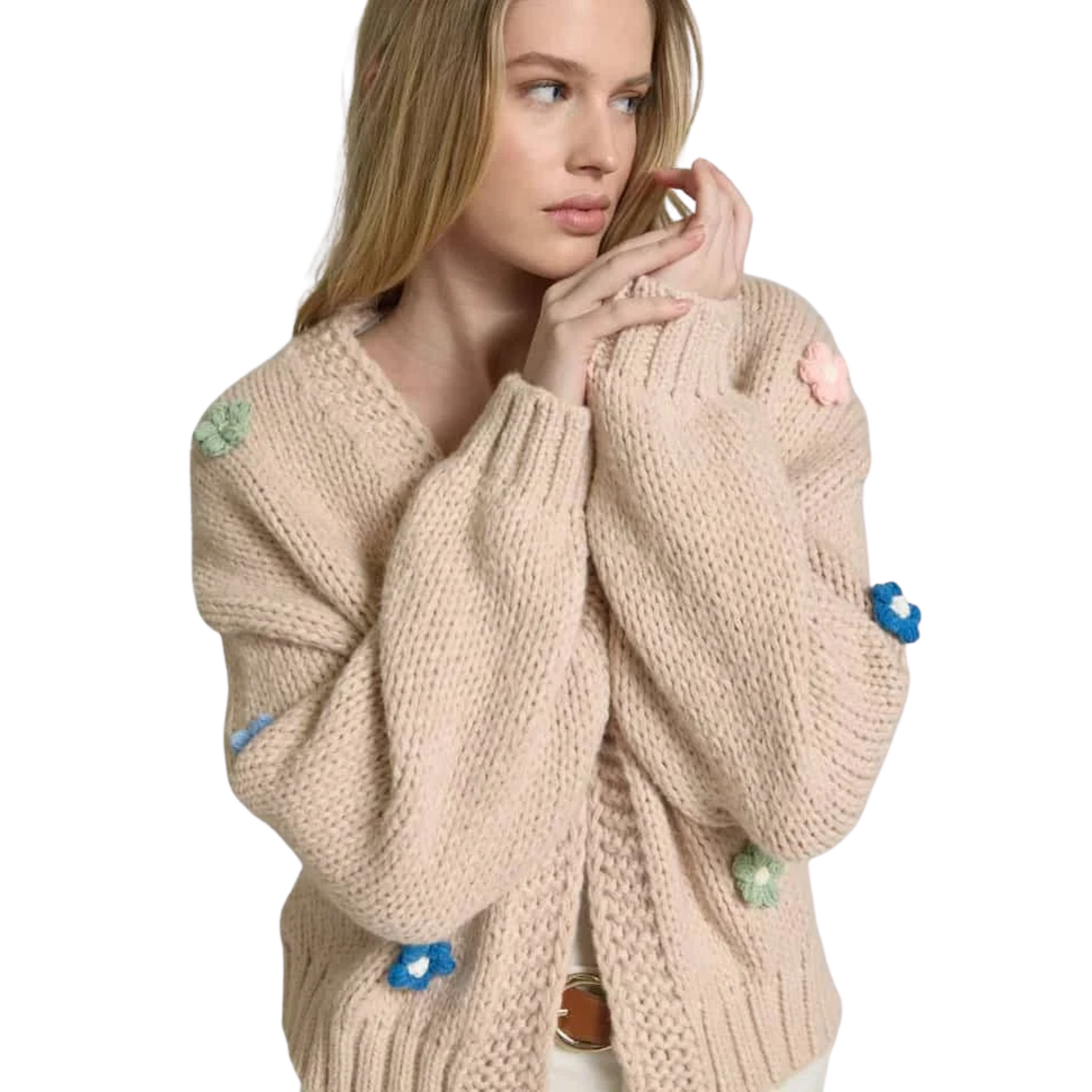 Apricot Wildflower Garden Cardi