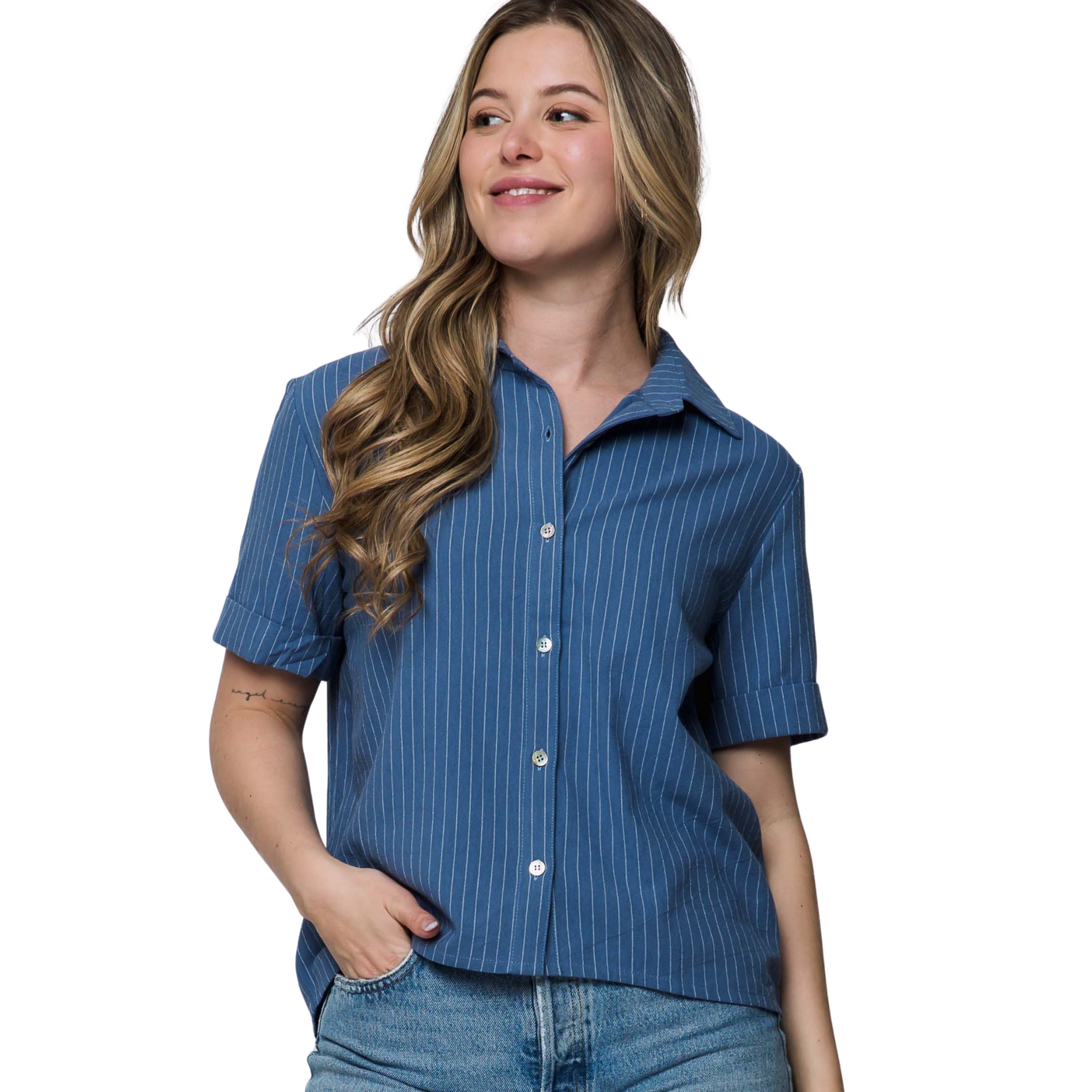 ORB Becca Short Sleeve Button Up