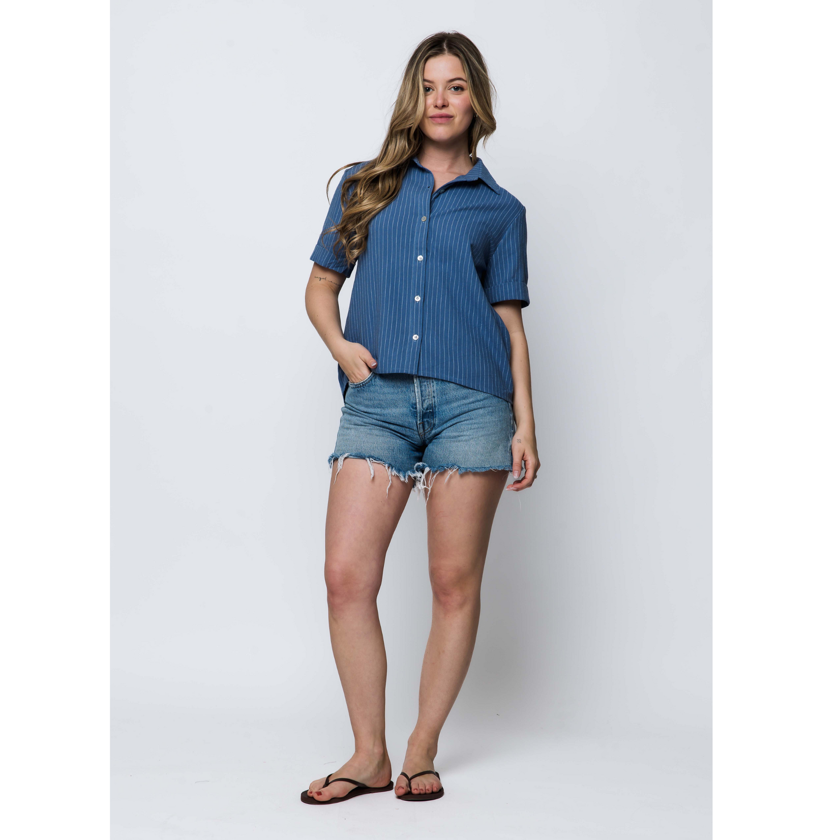 ORB Becca Short Sleeve Button Up