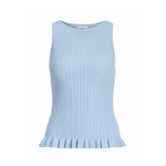 JJXX Naya Ruffle Knit Top - Skyway