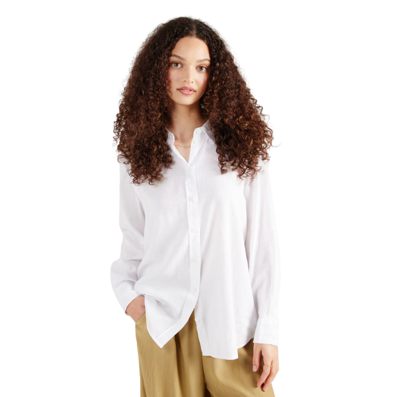 Vero Moda Luca Linen Button Up Shirt - SMALL