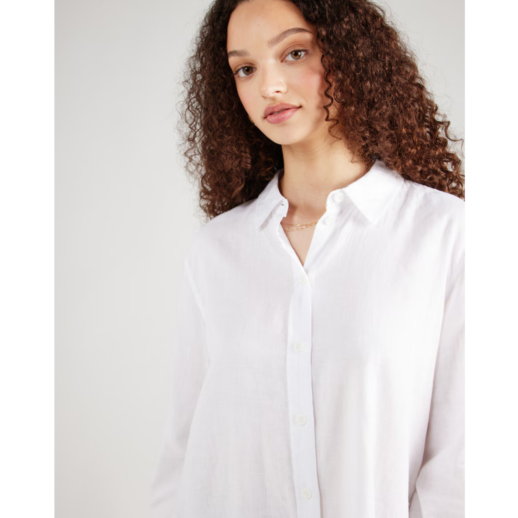 Vero Moda Luca Linen Button Up Shirt - SMALL