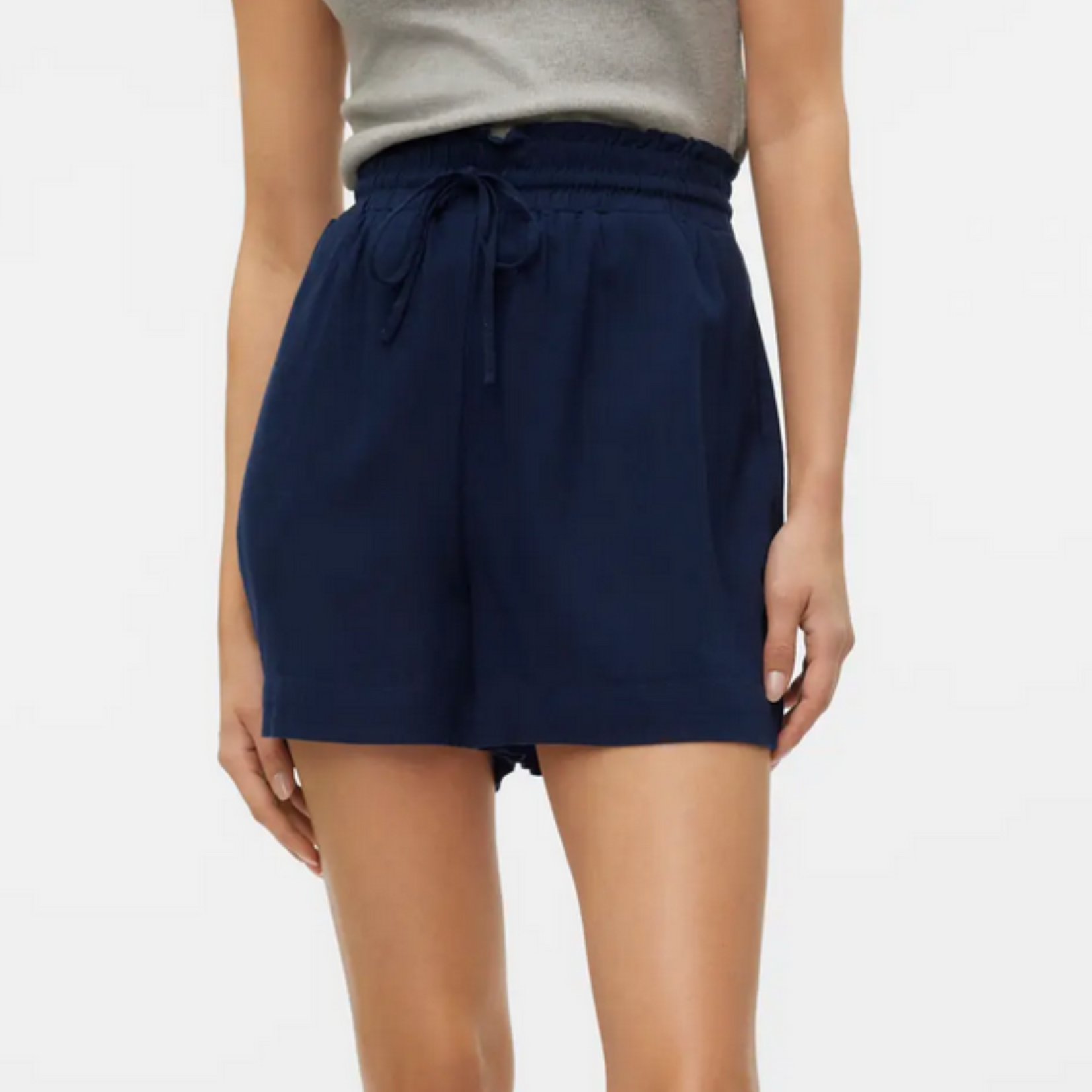 Vero Moda Isla Drawstring Shorts - Navy
