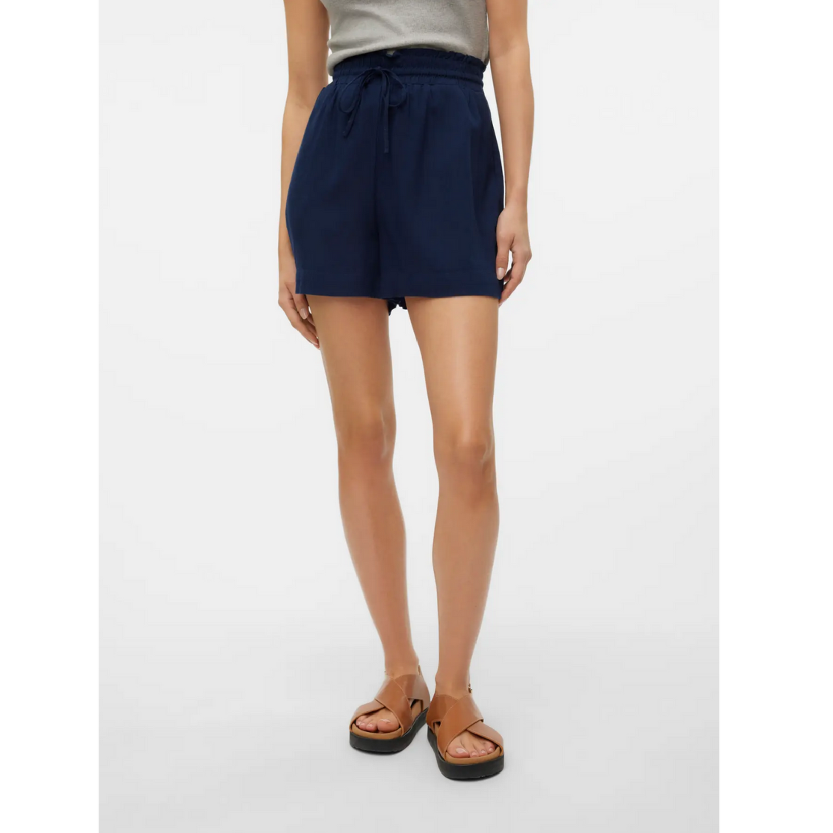 Vero Moda Isla Drawstring Shorts - Navy