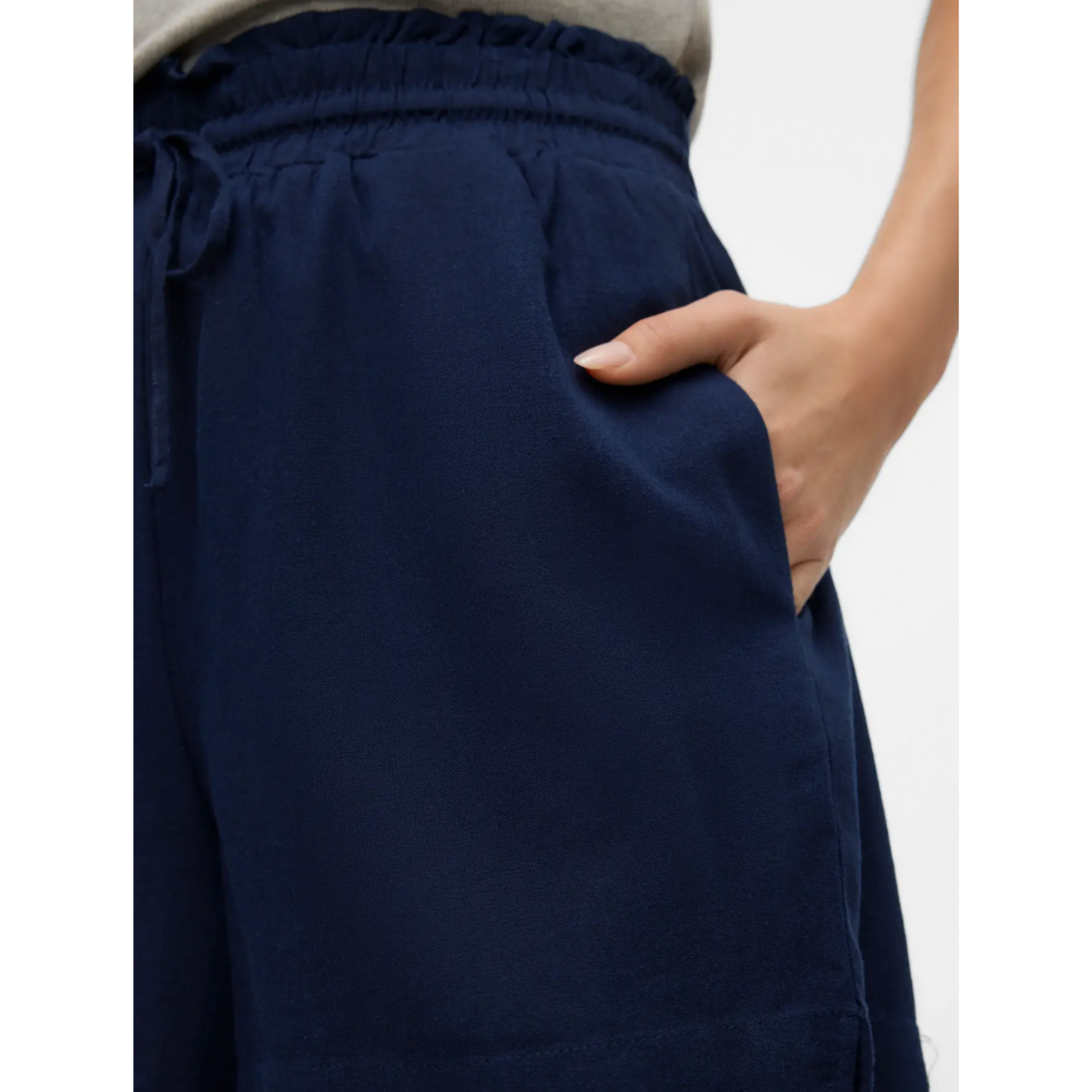 Vero Moda Isla Drawstring Shorts - Navy