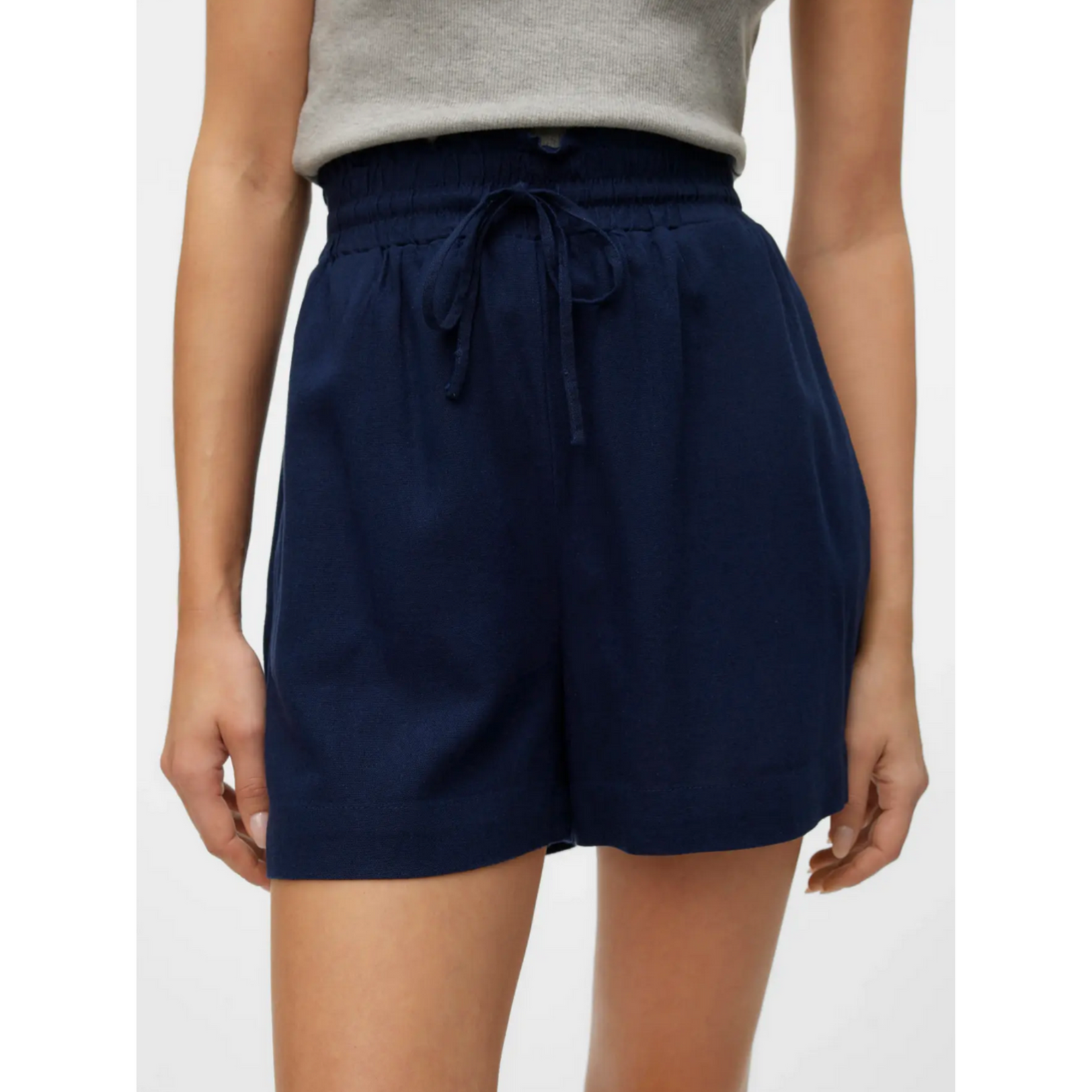 Vero Moda Isla Drawstring Shorts - Navy