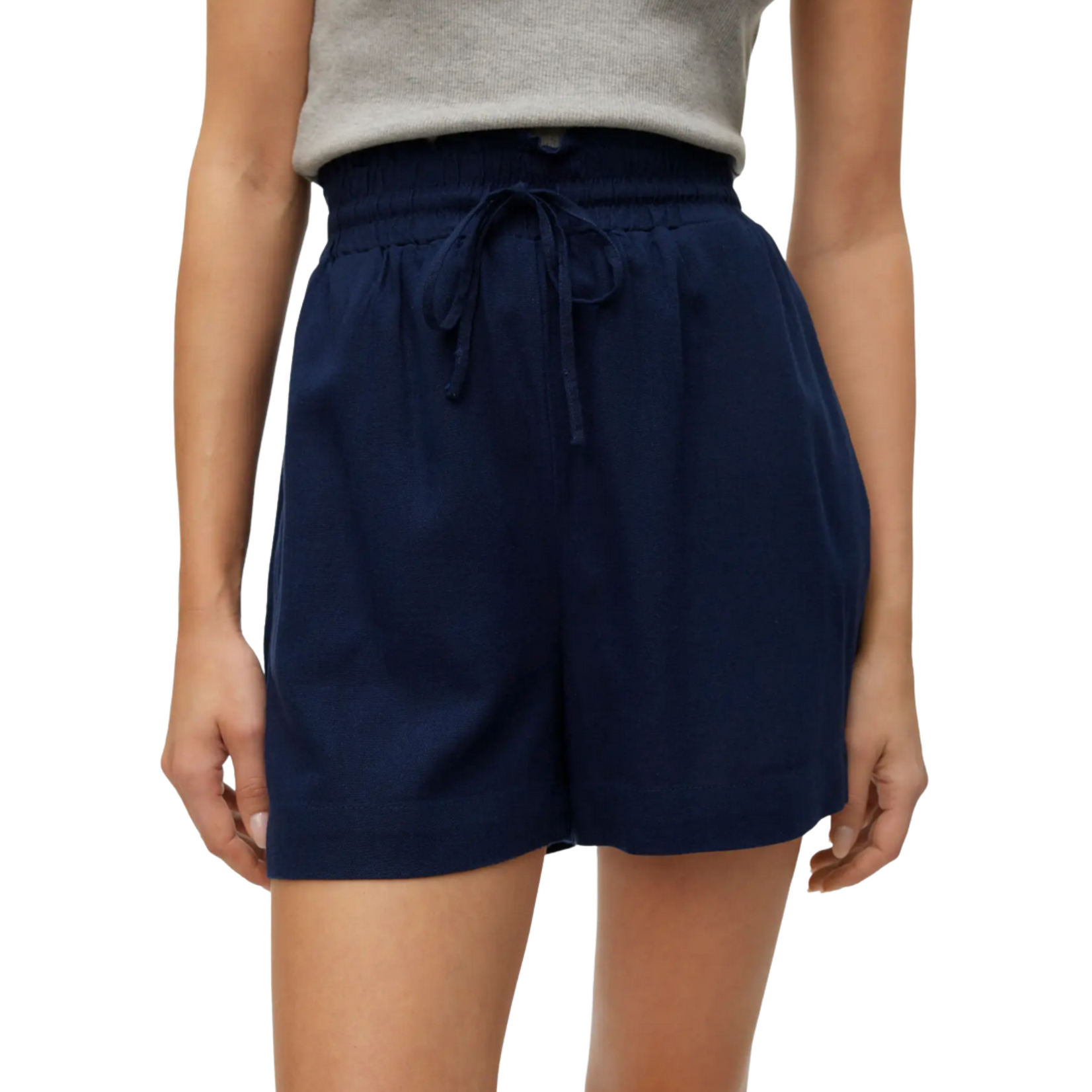Vero Moda Isla Drawstring Shorts - Navy