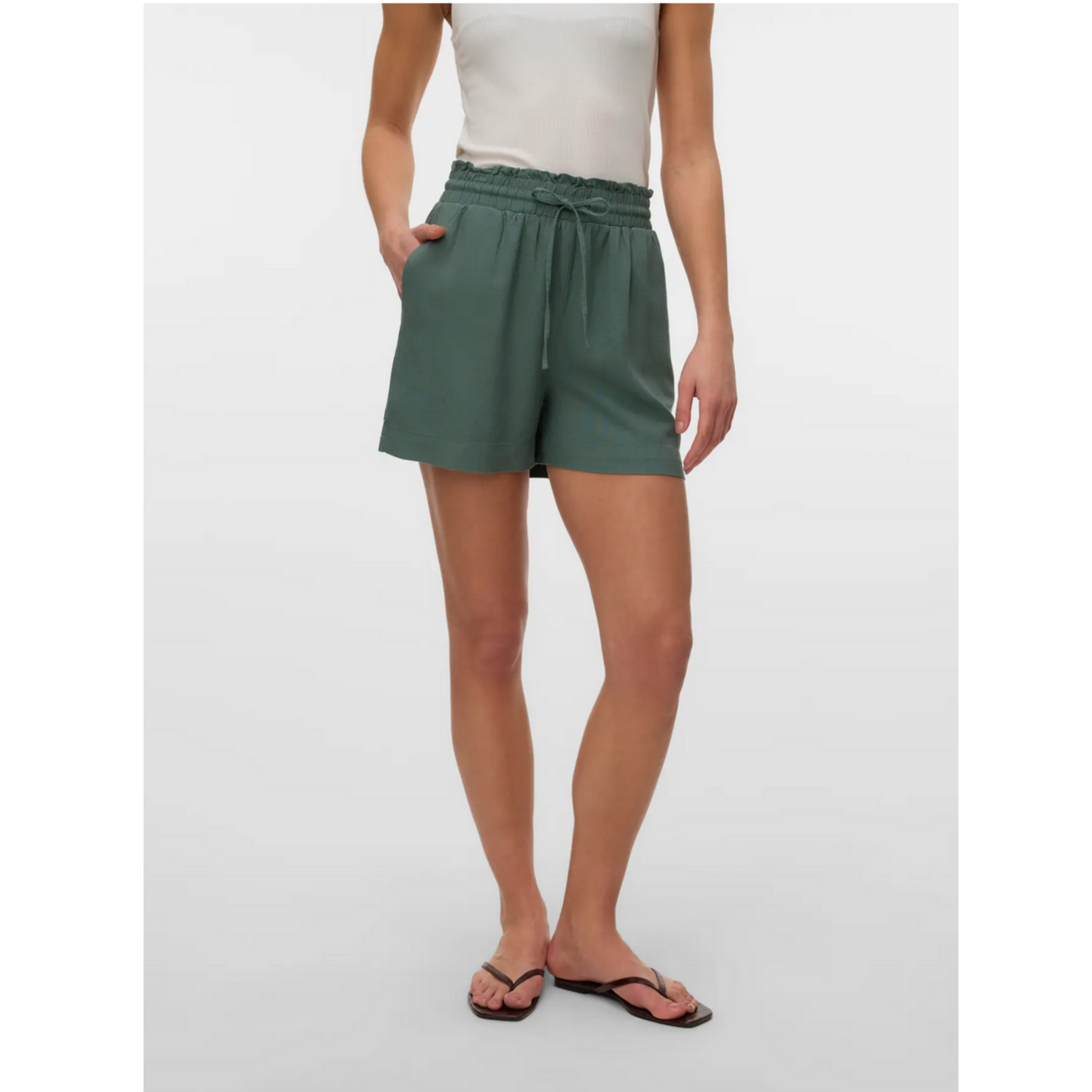 Vero Moda Isla Drawstring Shorts  - Laurel