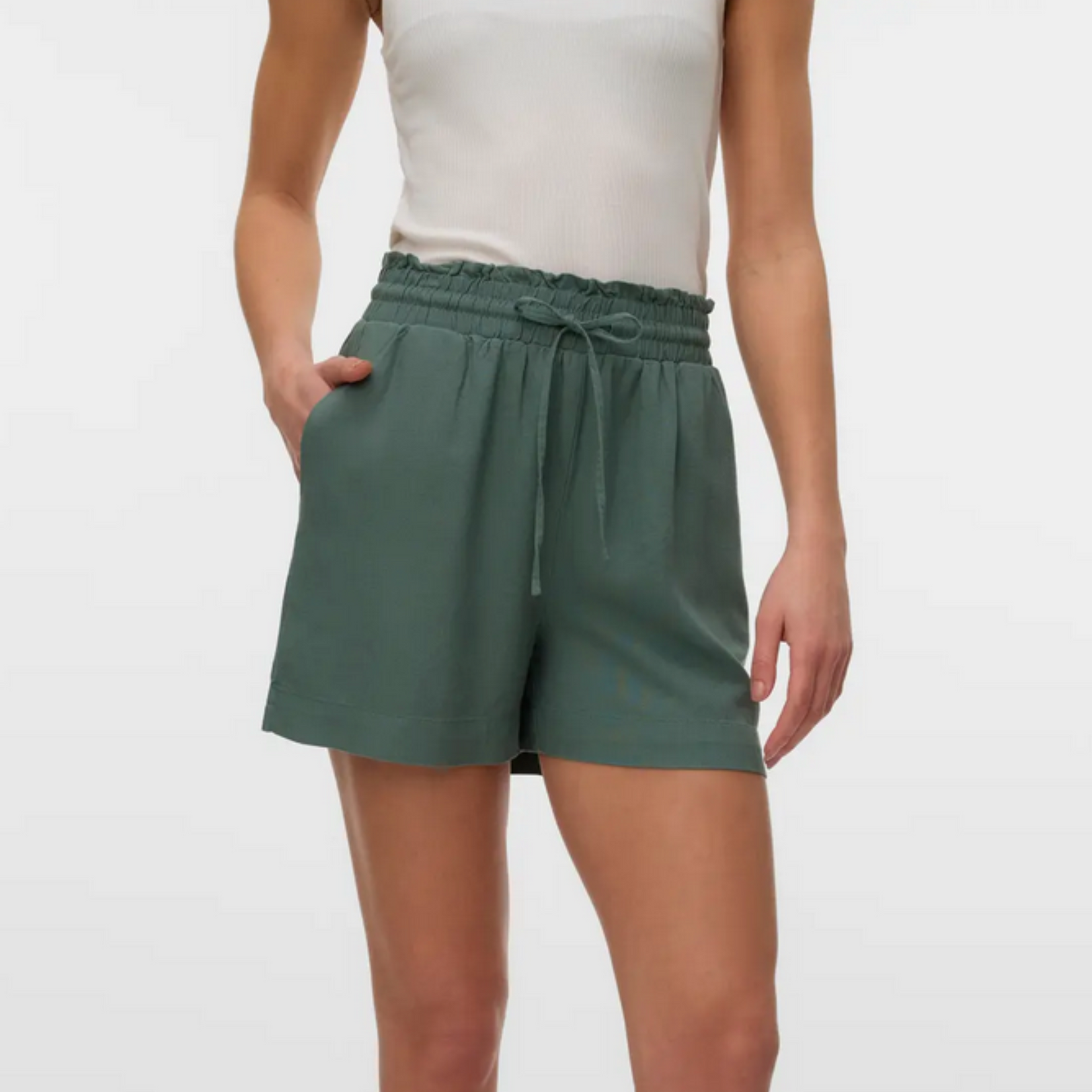 Vero Moda Isla Drawstring Shorts  - Laurel