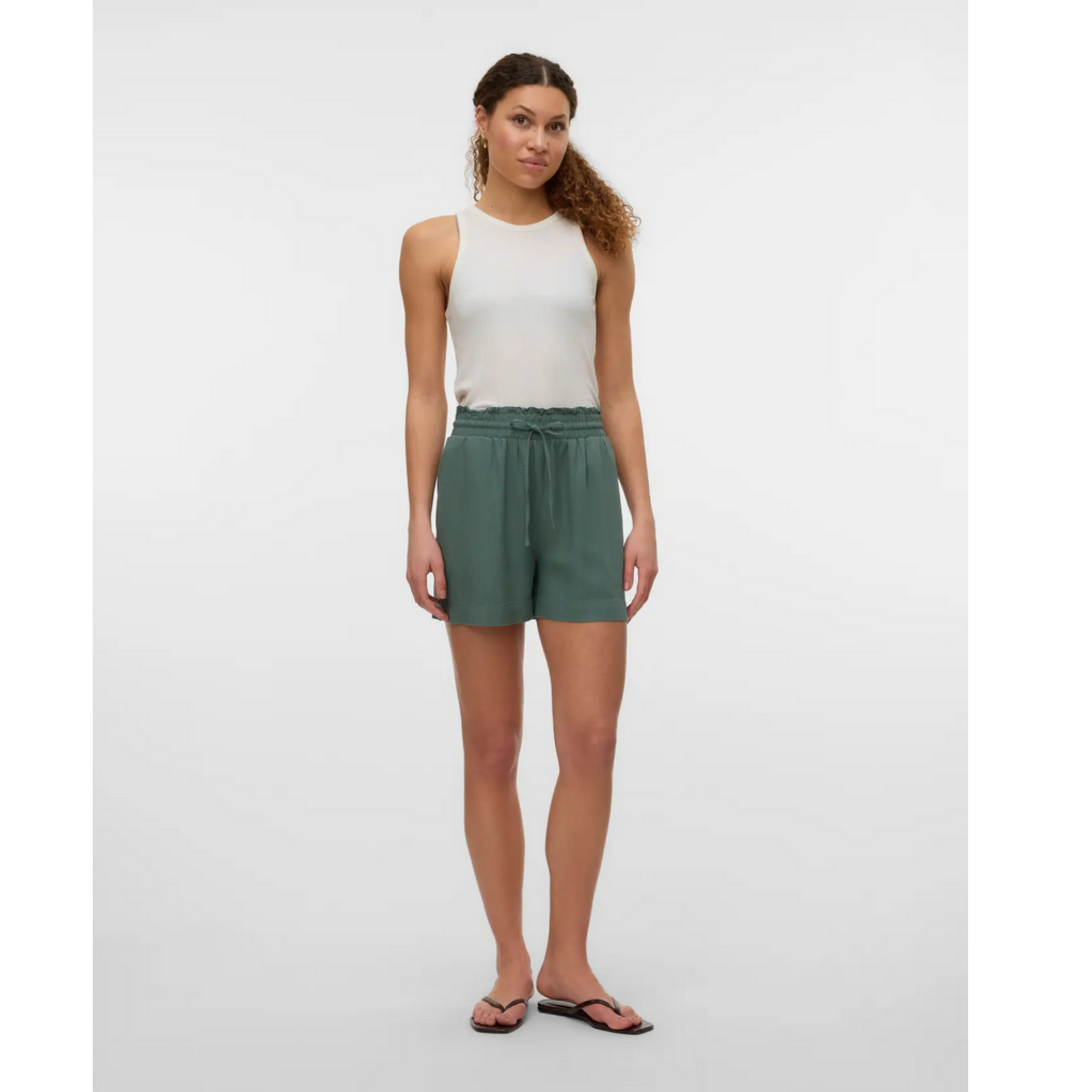 Vero Moda Isla Drawstring Shorts  - Laurel