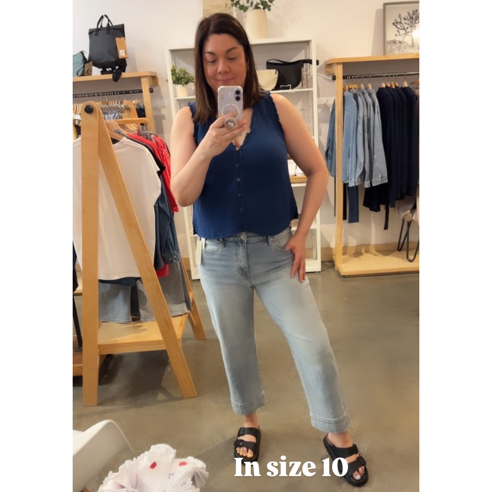 Liverpool Kennedy Crop Split Hem