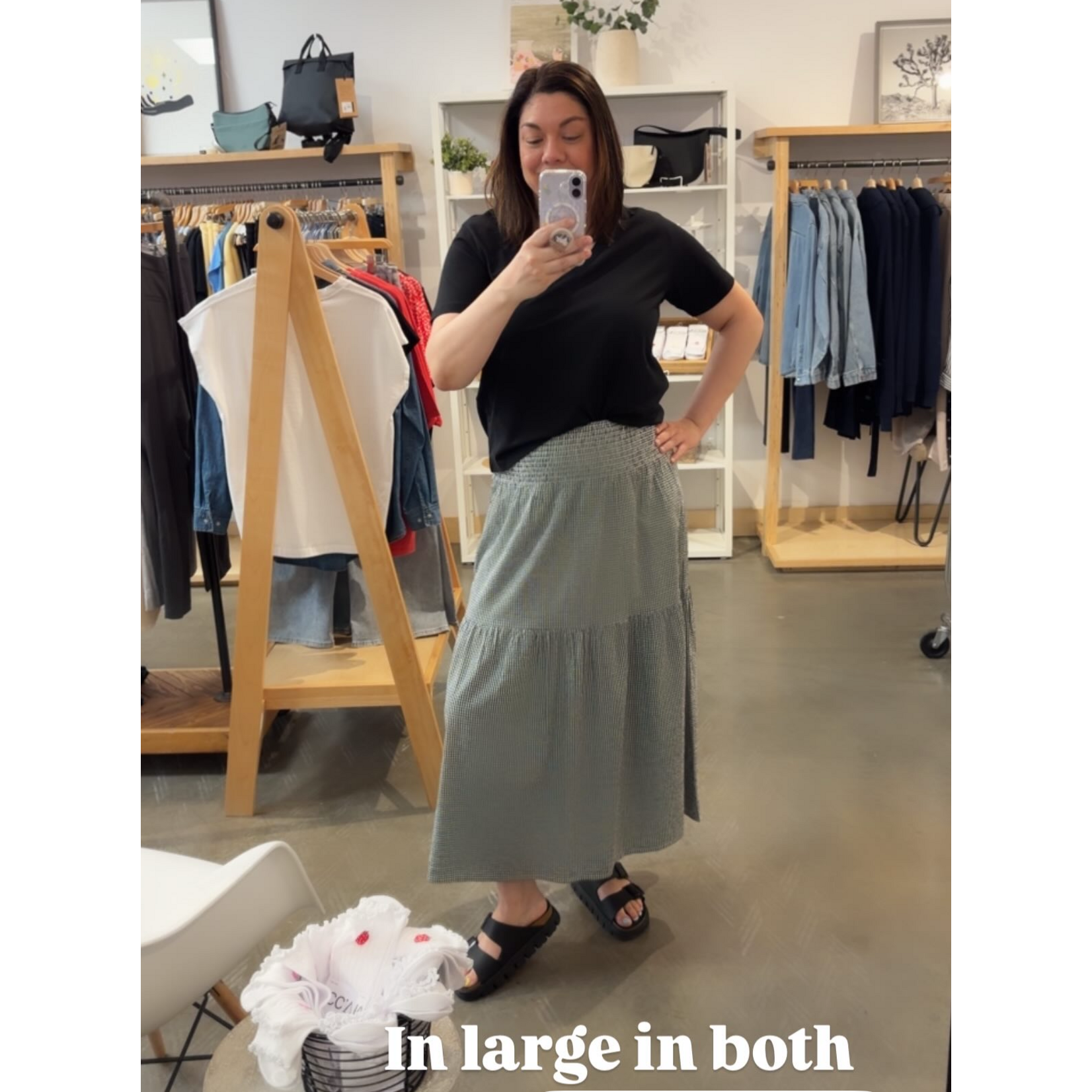 JJXX Ember Smocked Skirt