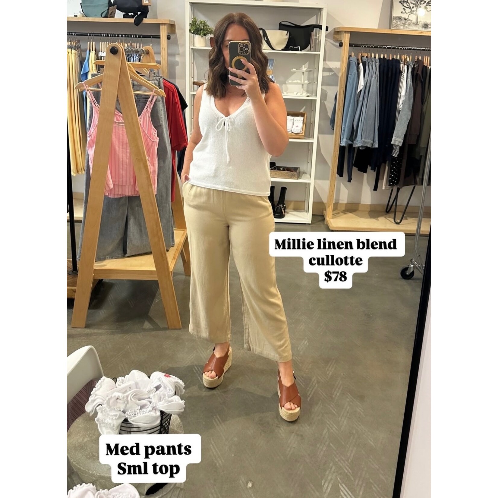 Only Millie Linen Blend Cullotte