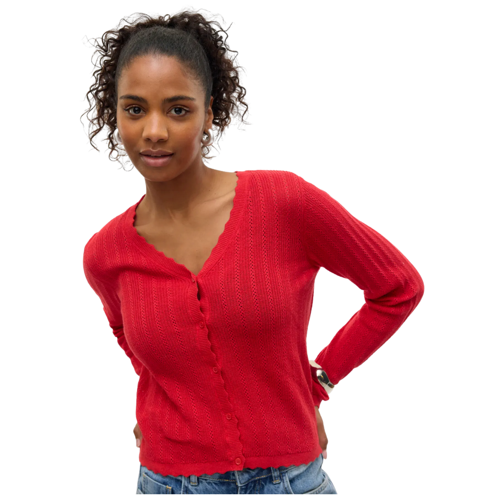 Vero Moda Poppy Pointelle Cardigan