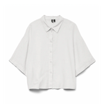 Vero Moda Cali SS Linen Top - Snow White