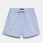 Vero Moda Cali Linen Shorts - Blue Stripe