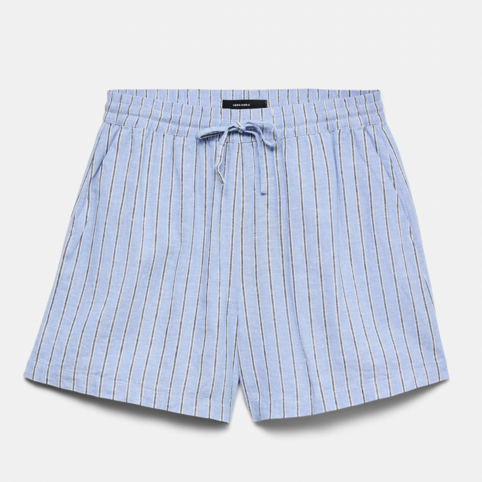 Vero Moda Cali Linen Shorts - Blue Stripe