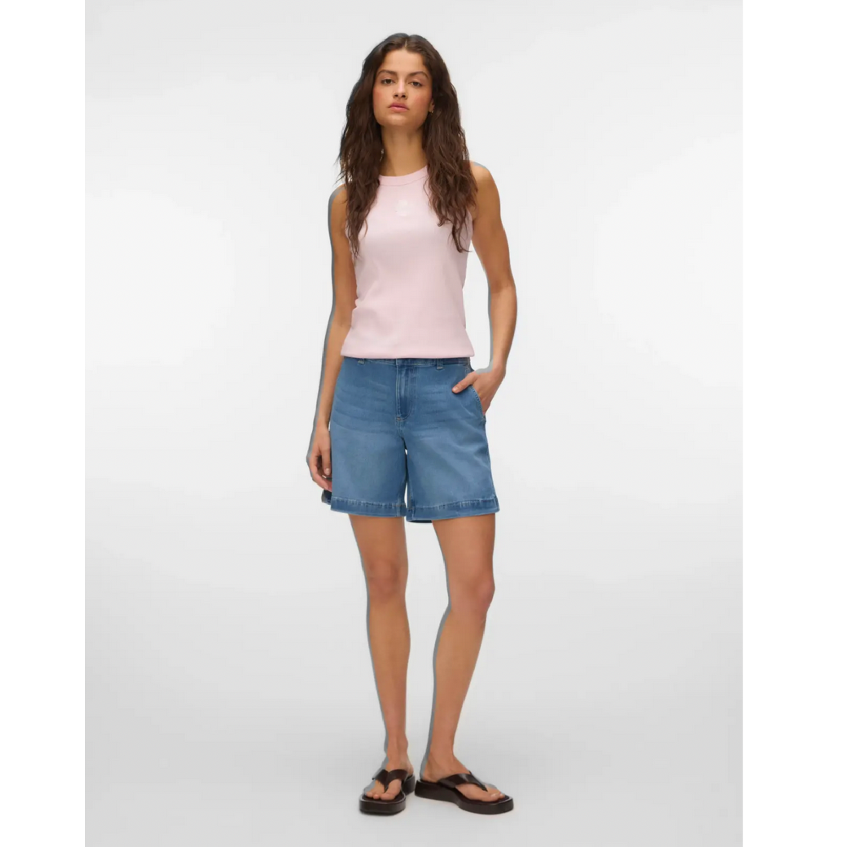 Vero Moda Polly Mid Rise Denim Shorts