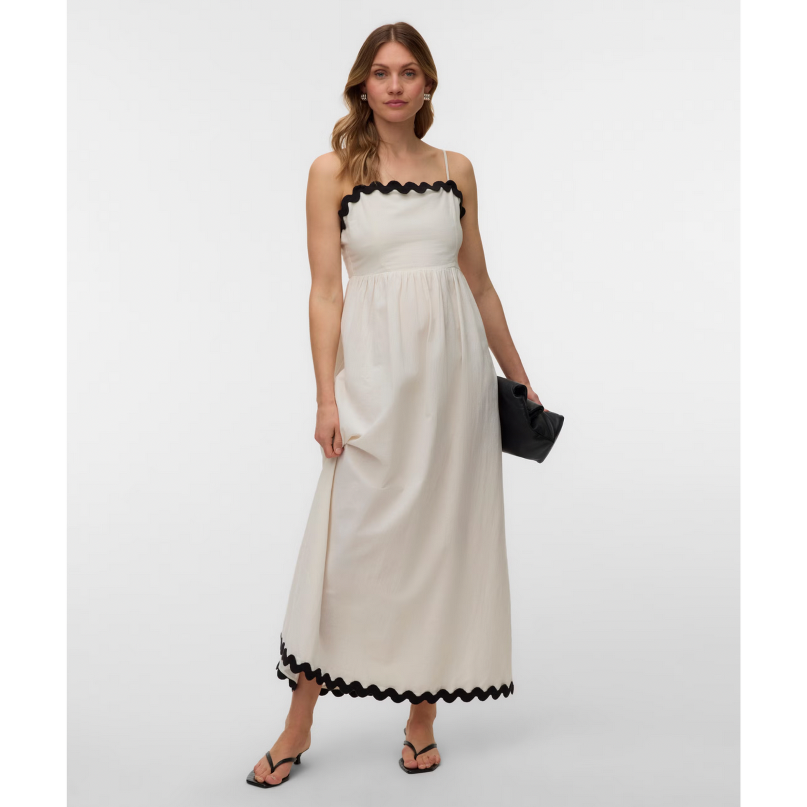 Vero Moda Savannah Scallop Dress - Birch