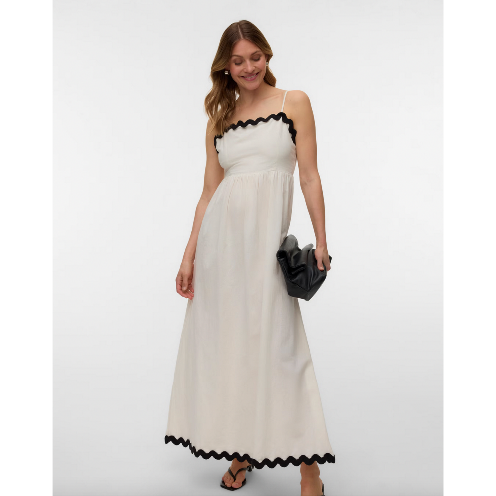 Vero Moda Savannah Scallop Dress - Birch