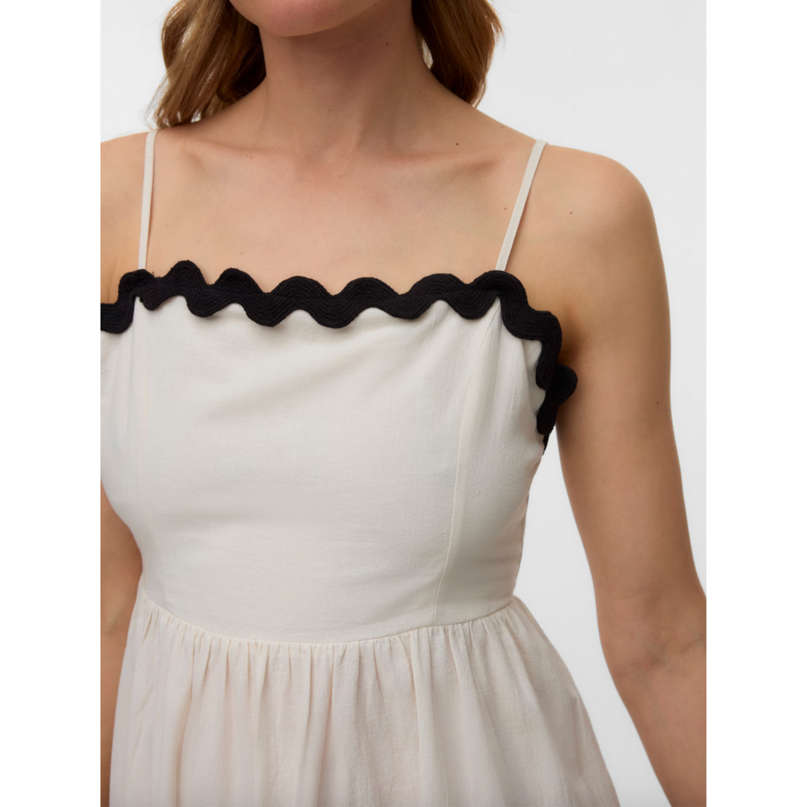 Vero Moda Savannah Scallop Dress - Birch