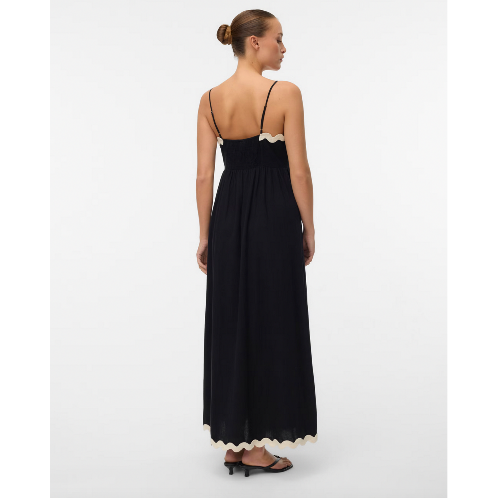 Vero Moda Savannah Scalloped Dress - Black