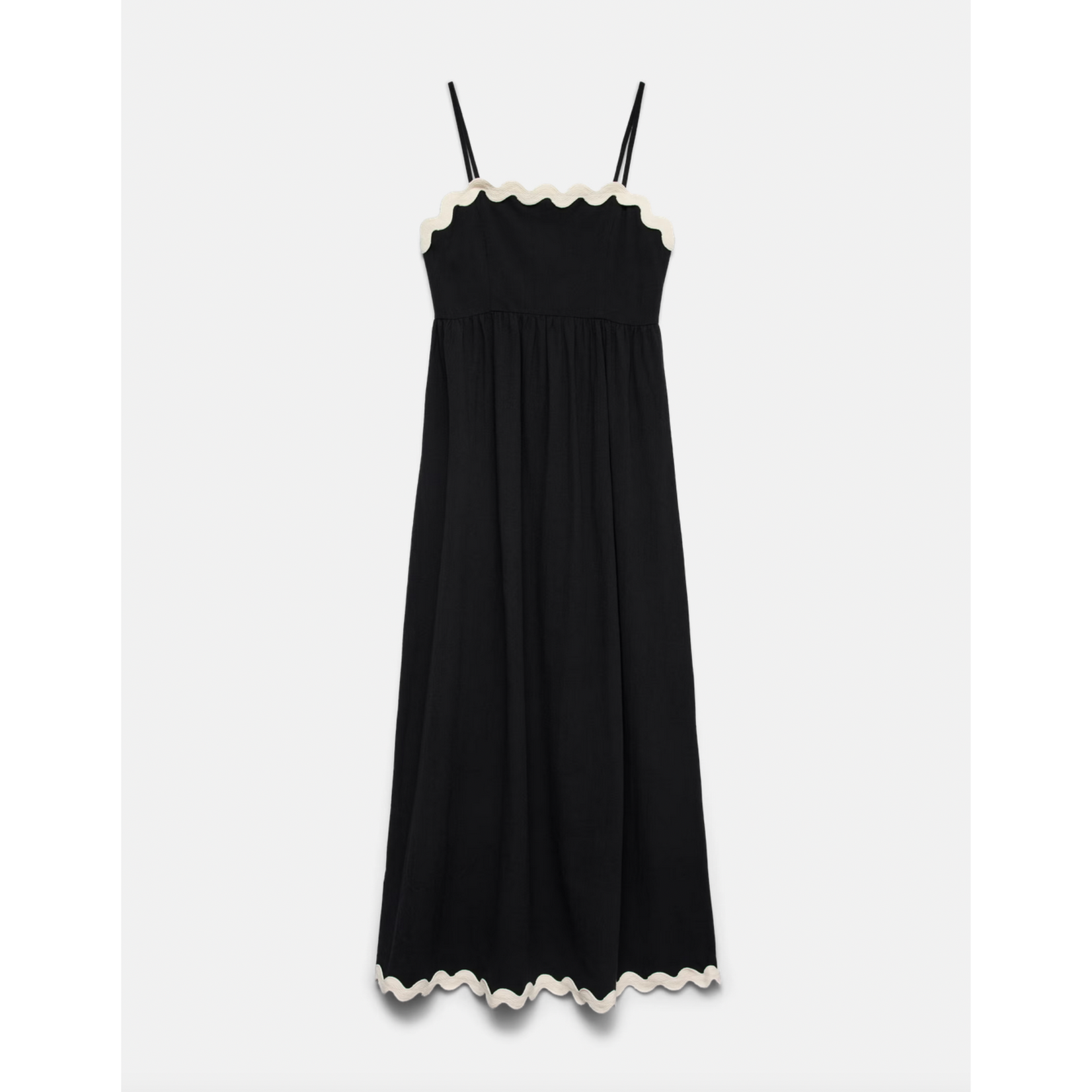 Vero Moda Savannah Scalloped Dress - Black
