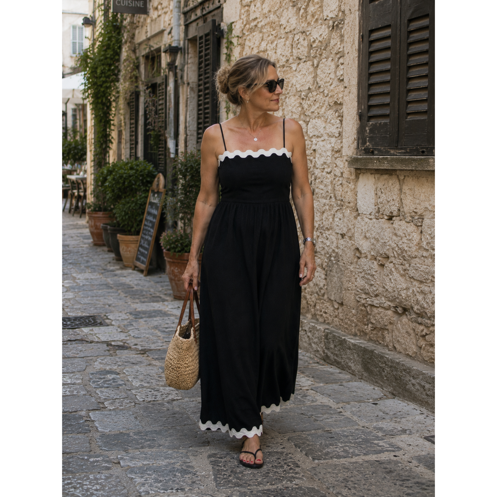 Vero Moda Savannah Scalloped Dress - Black