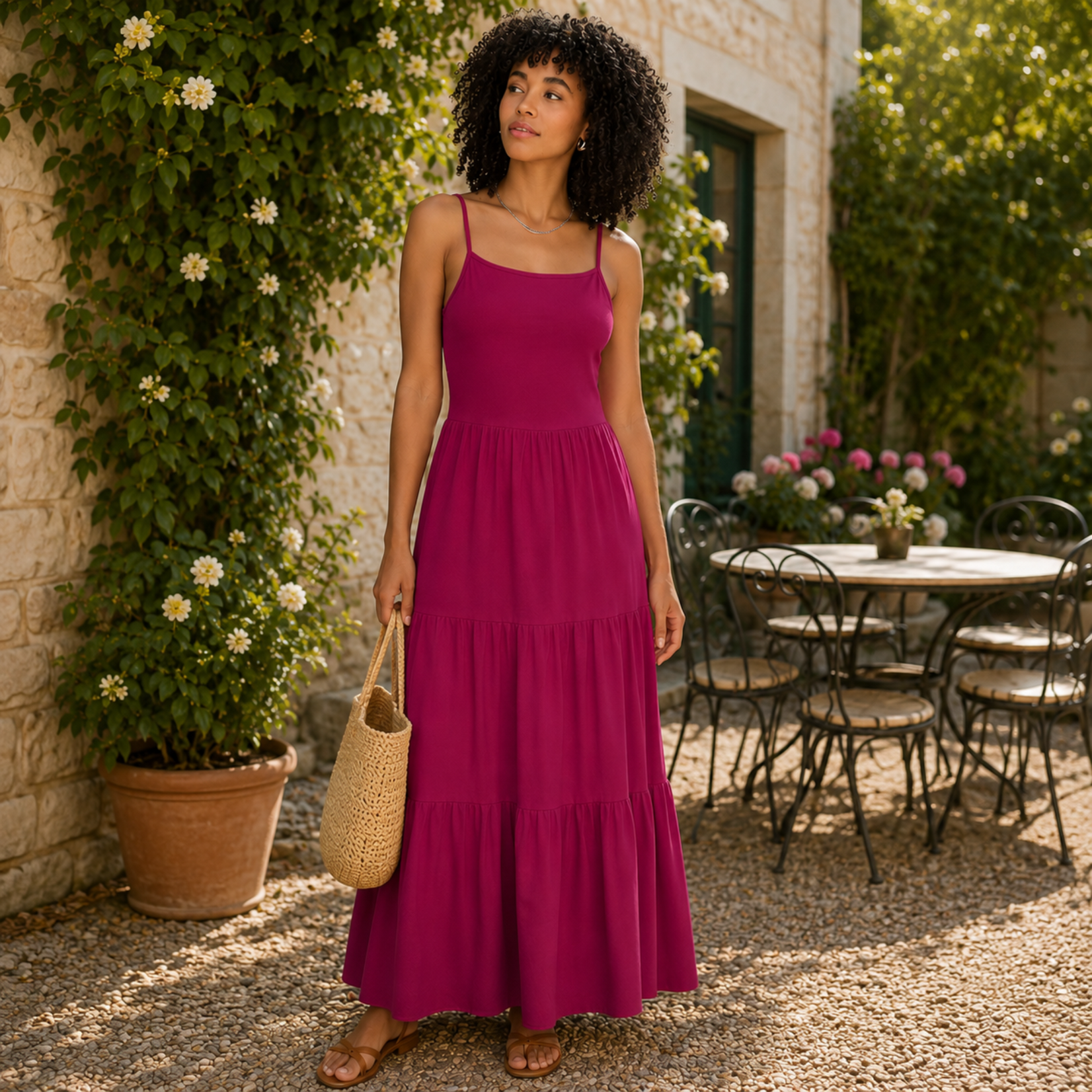 Only Calista Maxi Dress - Sangria