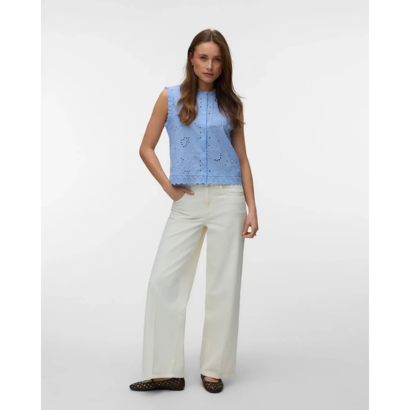 Vero Moda Elizabeth Eyelet Top
