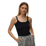Vero Moda Daisy Trim Tank - Black