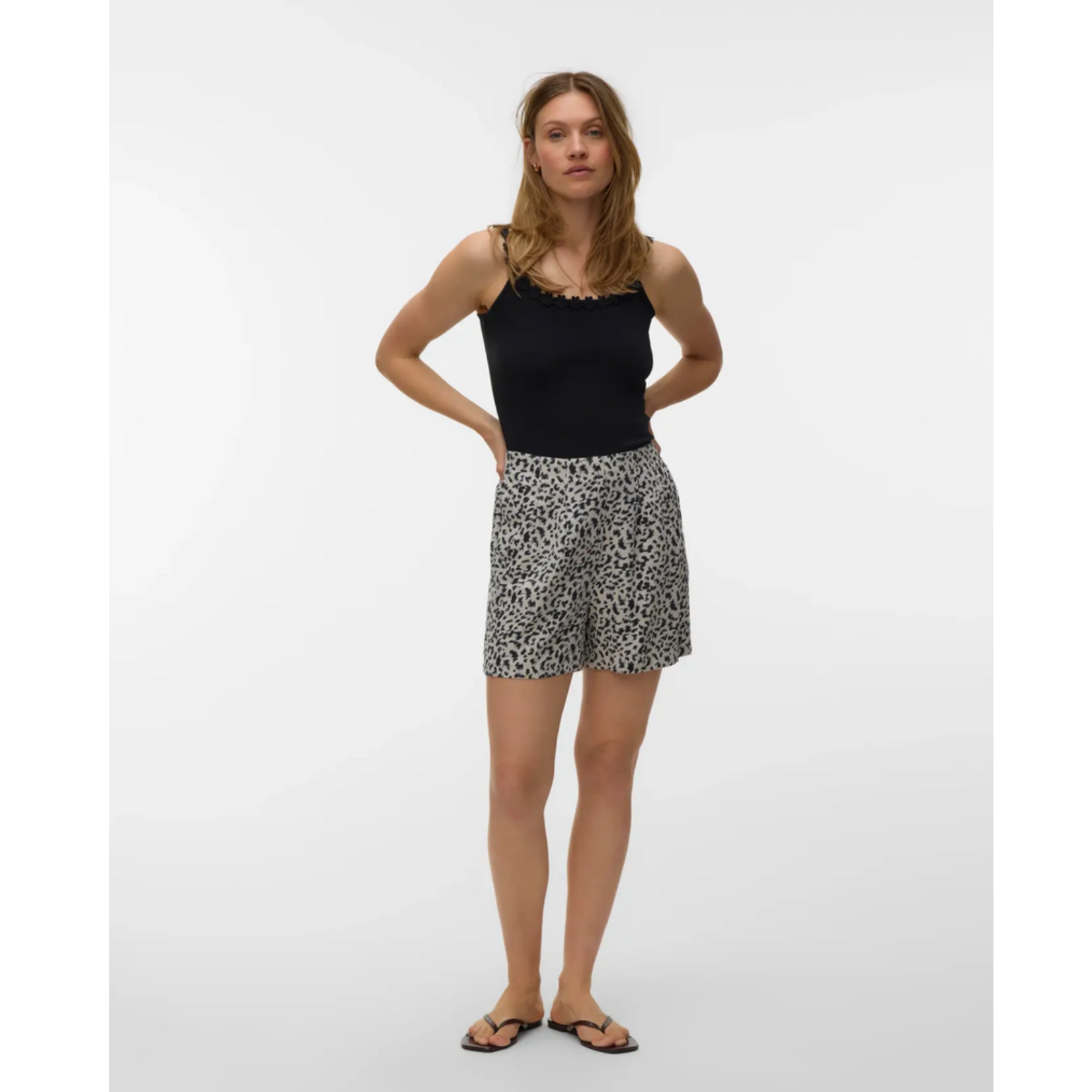 Vero Moda Daisy Trim Tank - Black