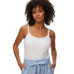 Vero Moda Daisy Trim Tank - White