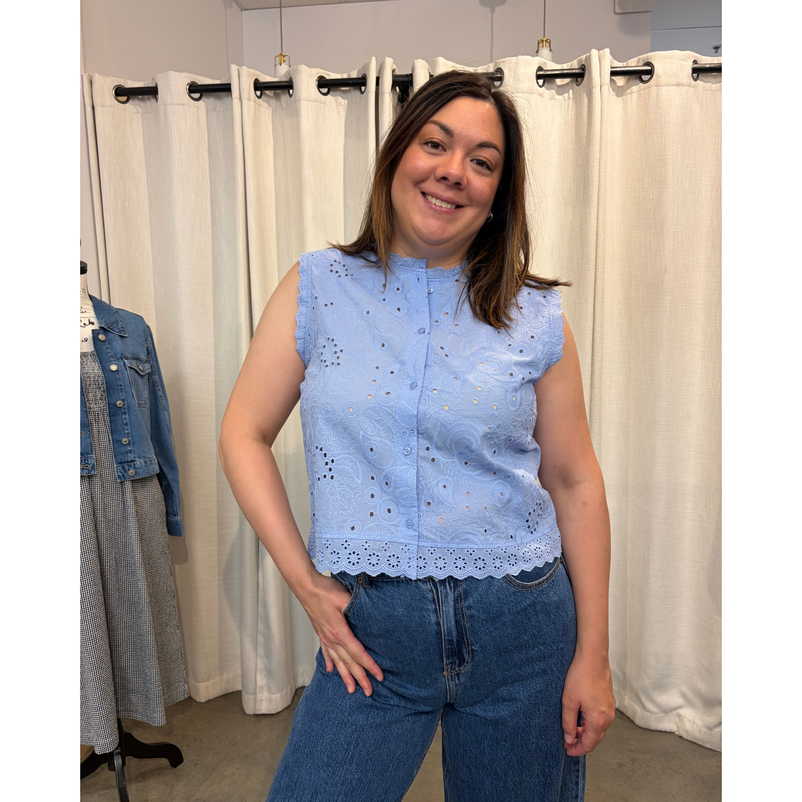 Vero Moda Elizabeth Eyelet Top