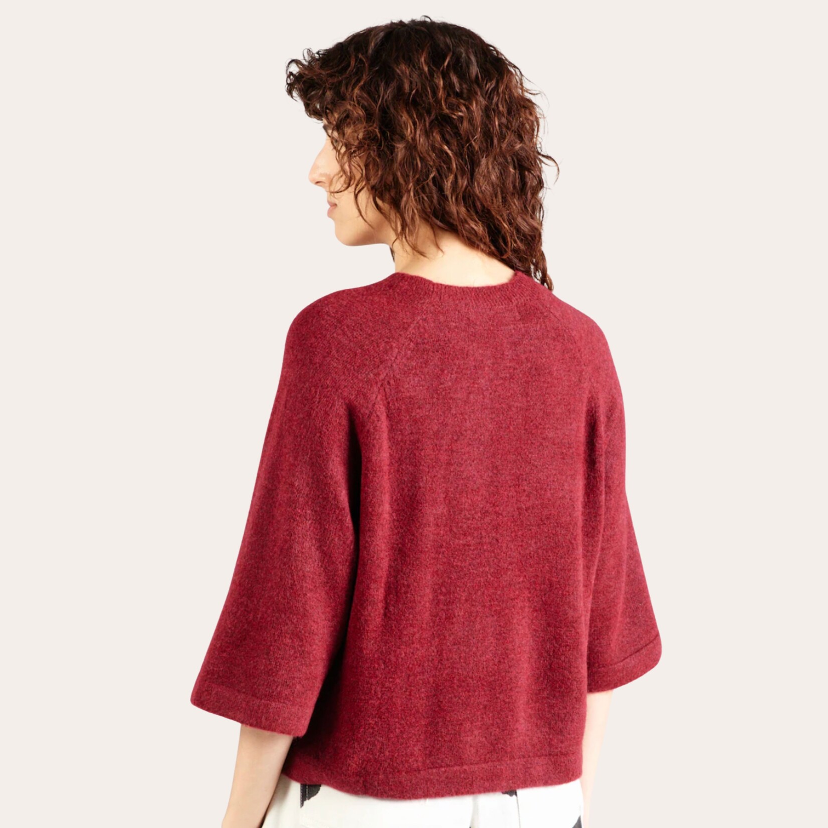Vero Moda Hazel 3/4 Sleeve Knit - Merlot