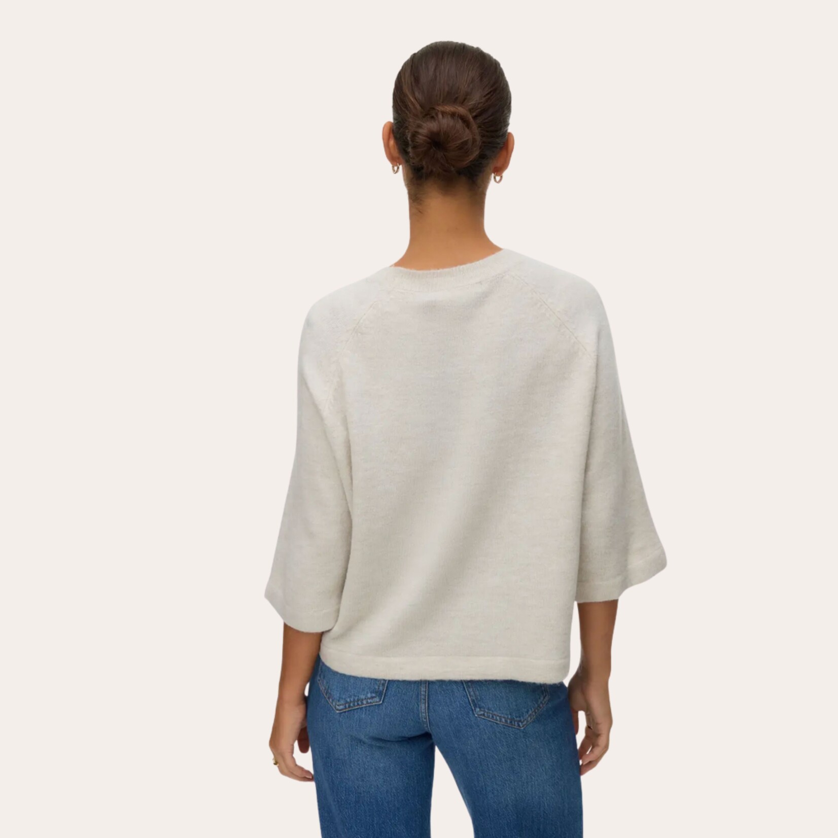 Vero Moda Hazel 3/4 Sleeve Knit - Pumice Stone